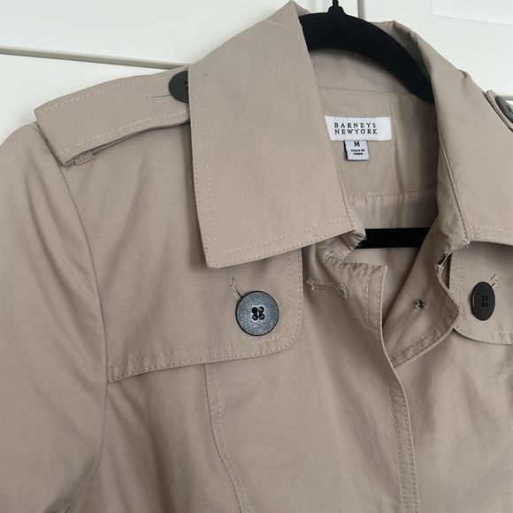 Barney’s New York 3/4 Trench Coat Tan Women Size M - Picture 4 of 16